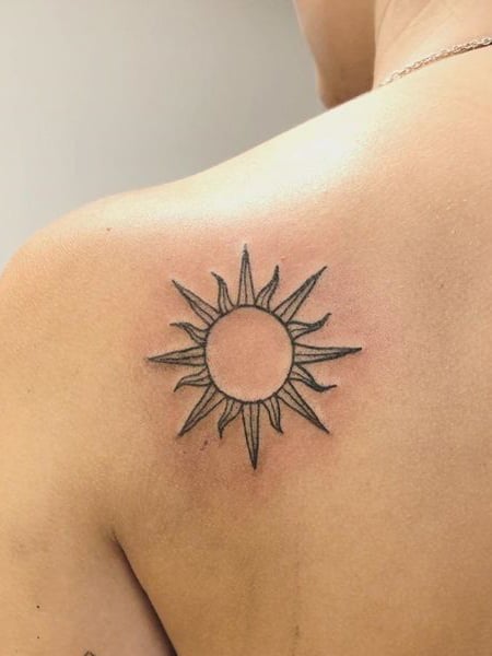 20 Radiant Sun Tattoos for Women in 2023 - The Trend Spotter
