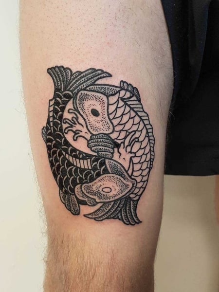 Koi Fish Outline Temporary Tattoo / Koi Tattoo / Japanese Koi - Etsy  Australia