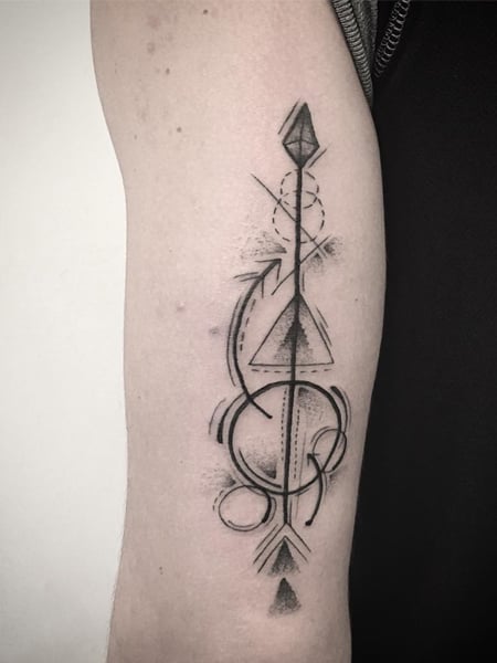 Geometric Arrow Tattoo