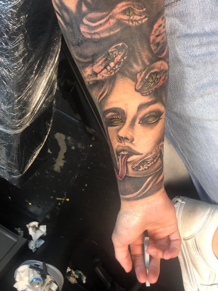 Medusa Sleeve Tattoo 
