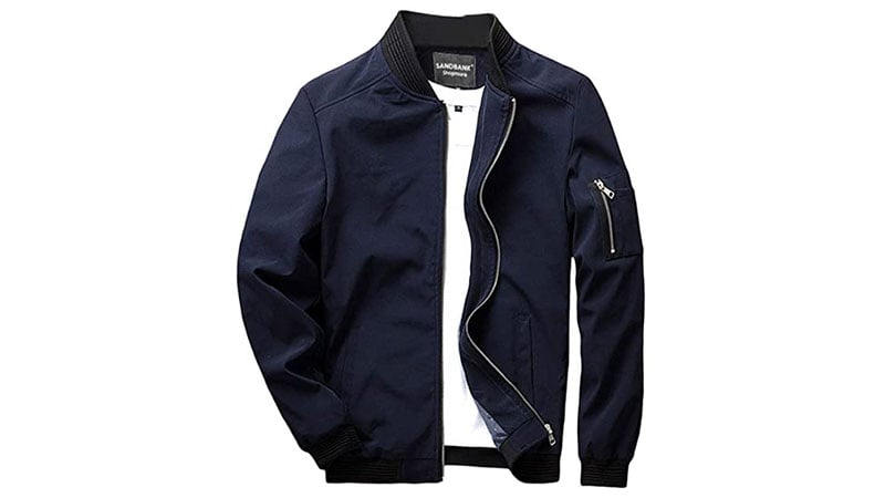 Longsleeve Jacket with Pockets and Zipper Casual Flight Jacket with Fitted Waist and Cuffs URBAN CLASSICS Mens Light Bomber Jacket