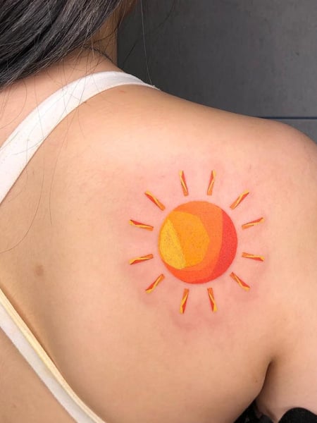 Yellow Sun Tattoo