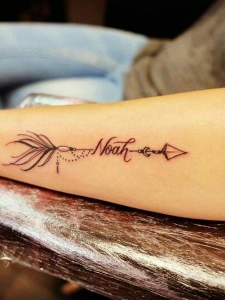 Arrow Name Tattoo