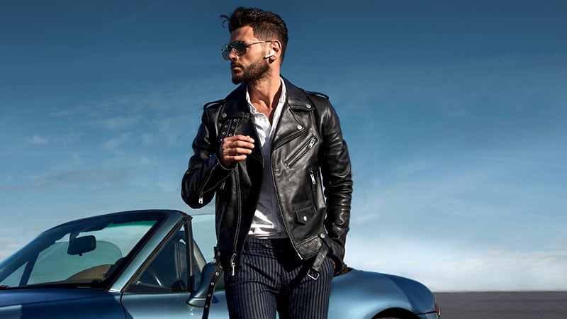 SRHides Mens Fashion Stylish Real Leather Jacket