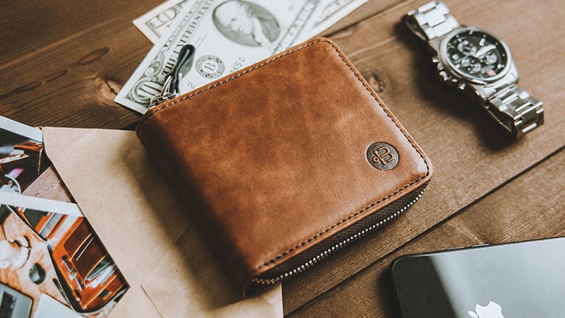 NEW BROWN LEATHER MENS WALLET 