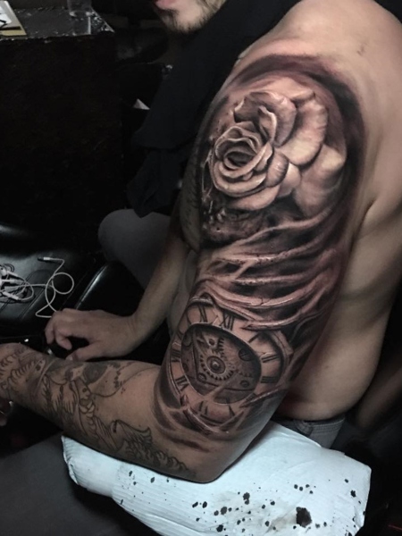 Clock Arm Tattoo 