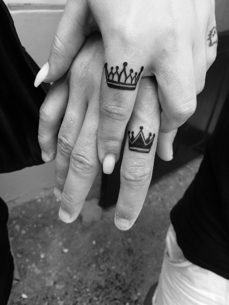 Crown Finger Tattoo