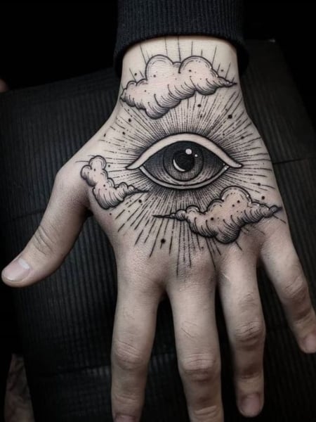 Eye Tattoo On The Hand