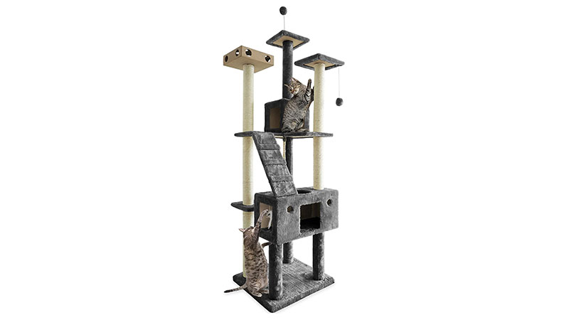 Furhaven Pet Tiger Tough Tall Cat Tree