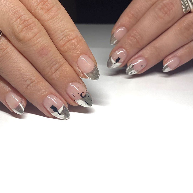 Dark Grey Polka Dot Heart Nails Pictures, Photos, and Images for Facebook,  Tumblr, Pinterest, and Twitter