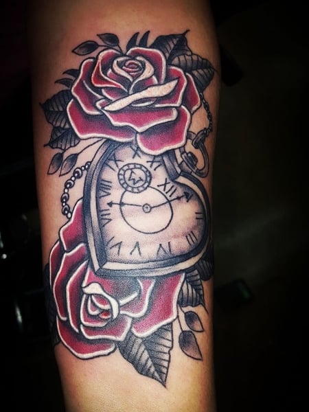 Heart Clock Tattoo 