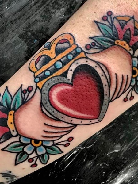 Heart With Crown Tattoo