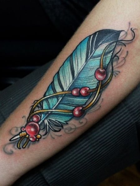 Indian Feather Tattoo