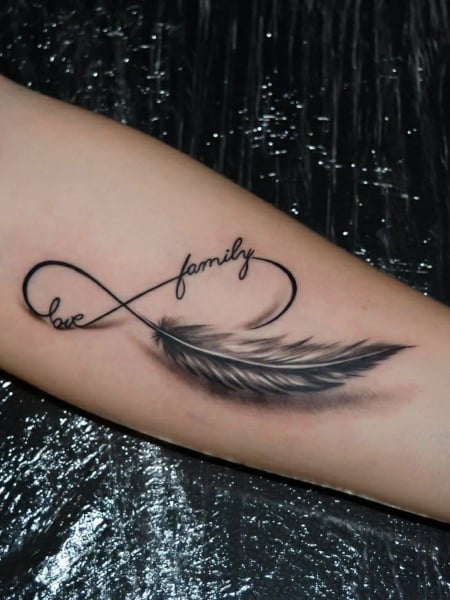 Discover 94 about love life infinity feather tattoo best  indaotaonec