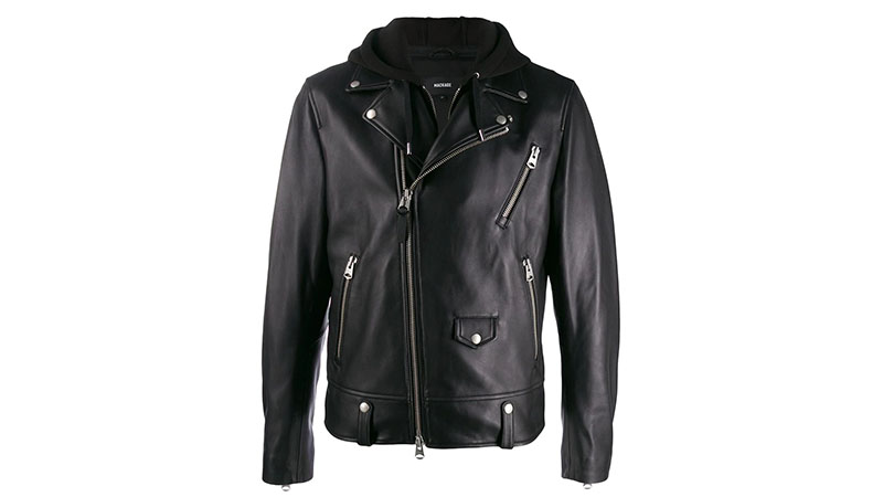 Mackage Black Leather Mangus Jacket