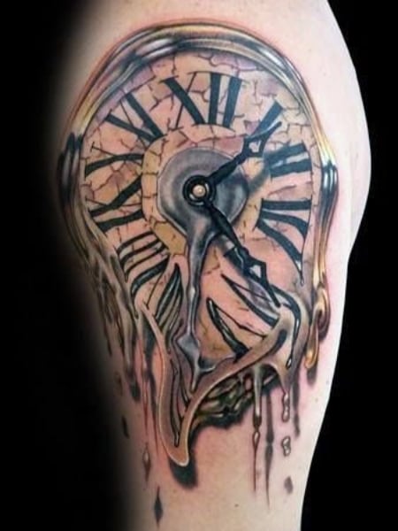 Melting Clock Tattoo