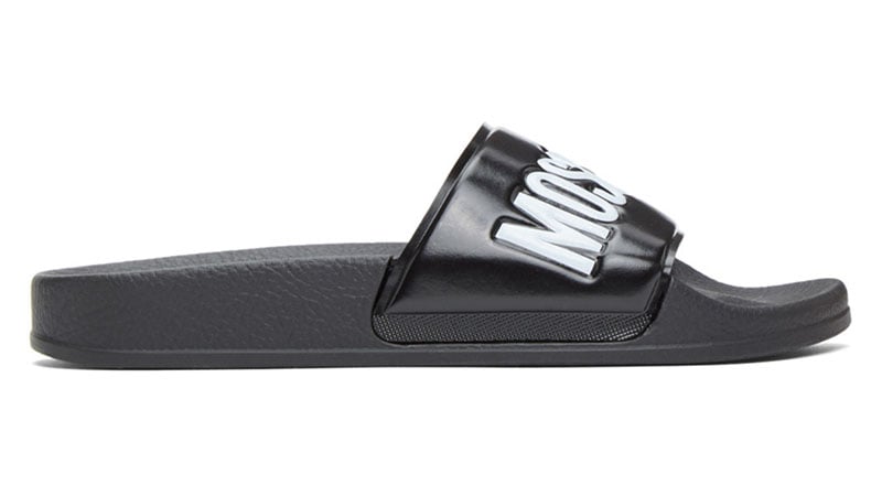 Moschino Black Logo Slides