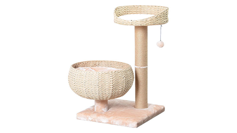 Petpals New Paper Rope Natural Bowl Shaped With Perch Cat Tree