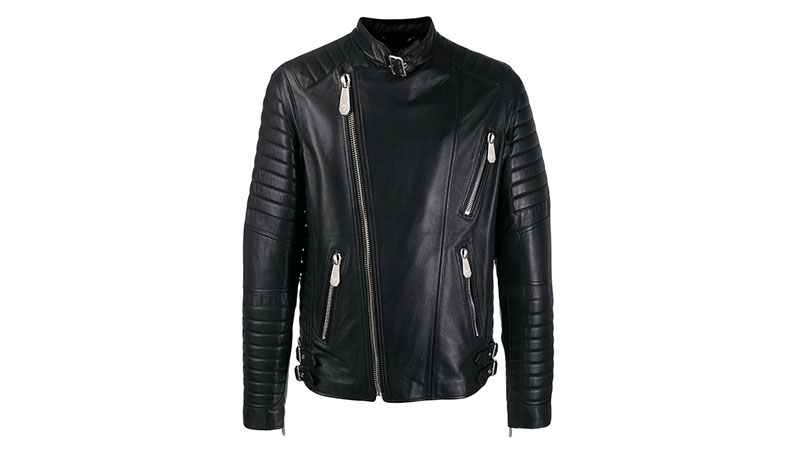 Philipp Plein Leather Biker Jacket