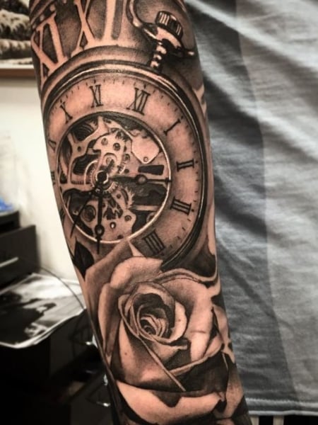 I posted the lion the rose and the shitty clock from a local shop  earlier Here are two more lions from the same artist  rshittytattoos