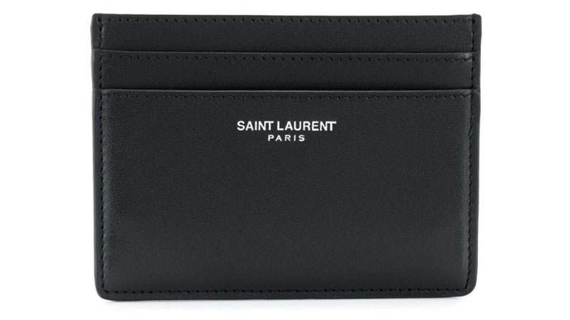 Saint Laurent Square Logo Print Cardholder