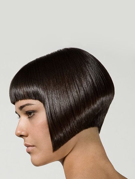 Short Stacked Inverted Bob Hairstyle