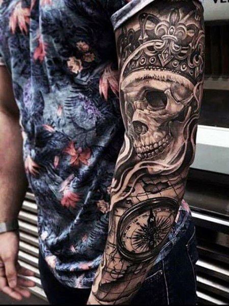 Skull And Crown Tattoo