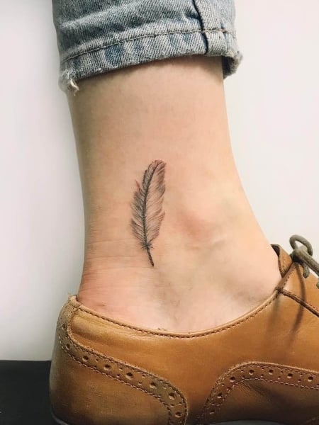 Small Feather Tattoo