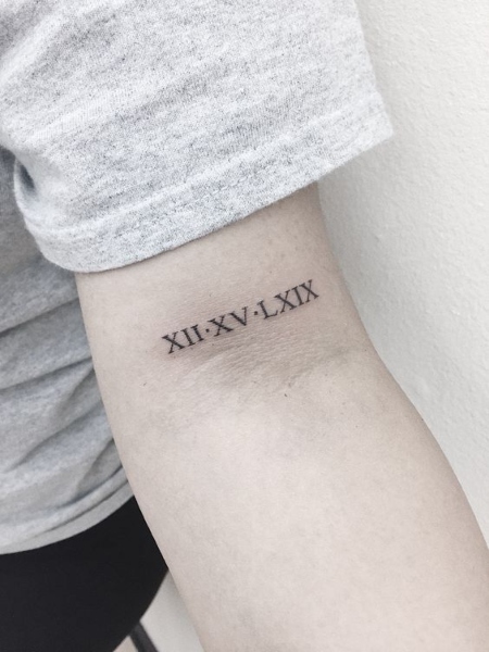 Small Roman Numerals Tattoo