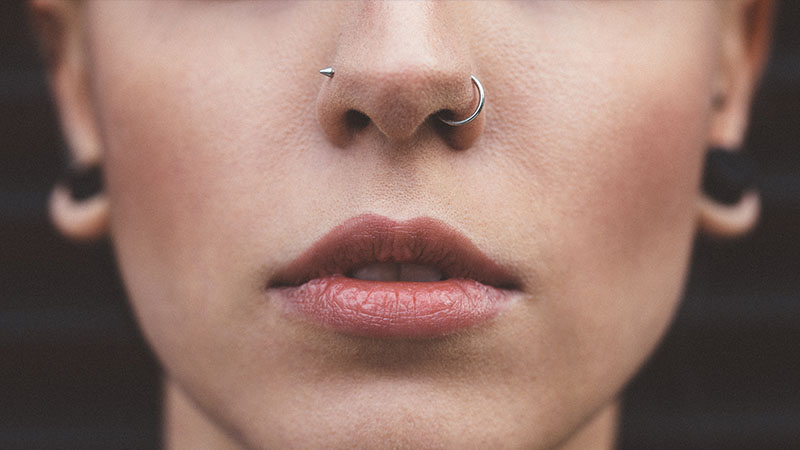 Healing nose time piercing Nose Piercing