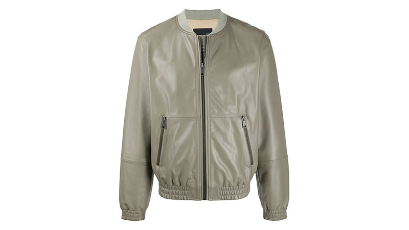 Yves Salomon Homme Leather Bomber Jacket