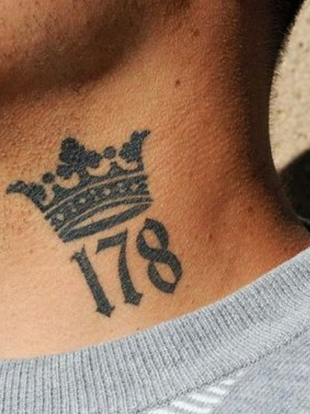 Crown Neck Tattoo 