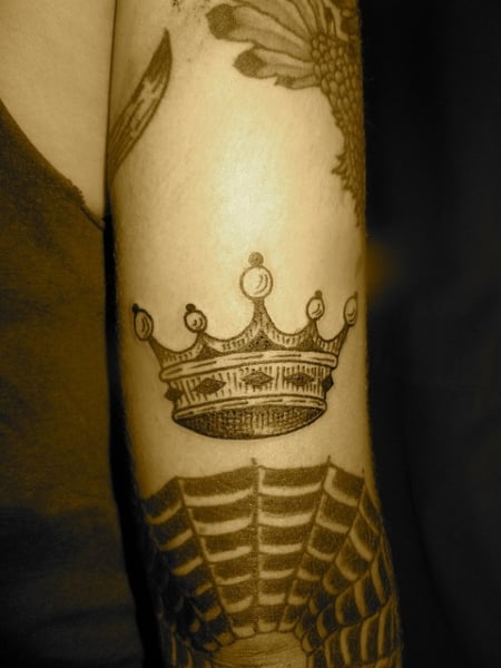 J Stephens Tattoo  Did this cool crown tattoo Thanks Josh and Ashley  coming by and showing the support    tattoo tattoos handtattoo  crowntattoo backandgreytattoo inked mesa mesatattoos  arizonatattooartist instagram 