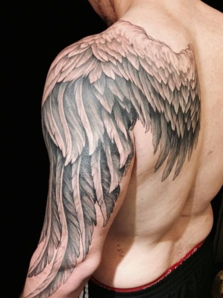 Fallen angels sleeve tattoo