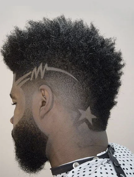 Fade Haircut With Designs