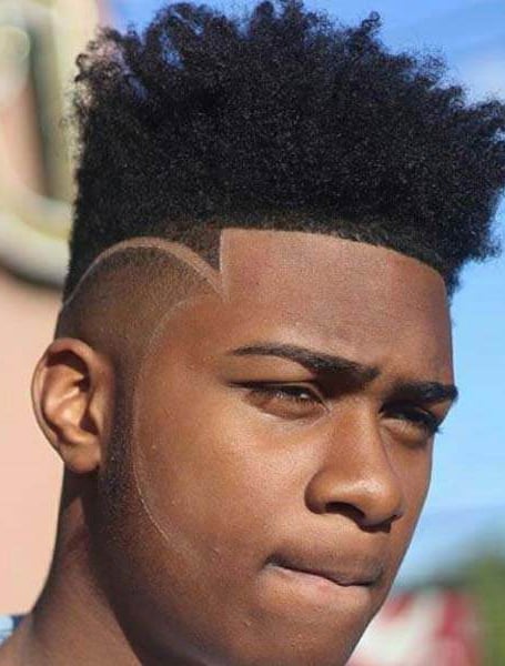 Fade Haircut With Line