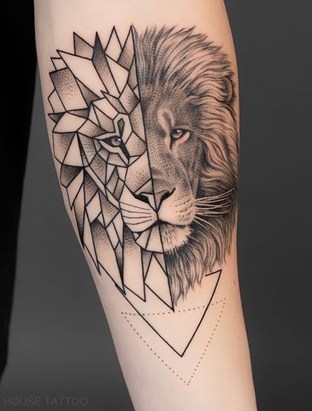 Top 21 Geometric Lion Tattoo Designs  PetPress