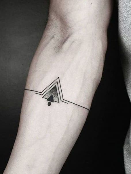 Geometric Triangle Tattoo