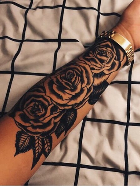 Lower Half Sleeve Tattoo 