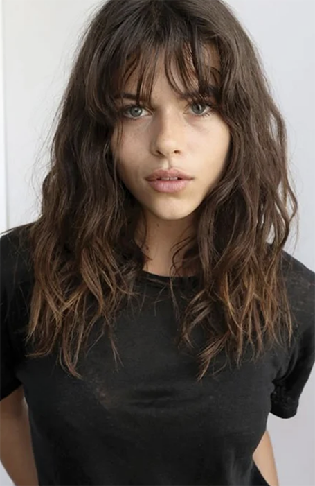 Medium Shoulder Length Hairstyle With Bangs