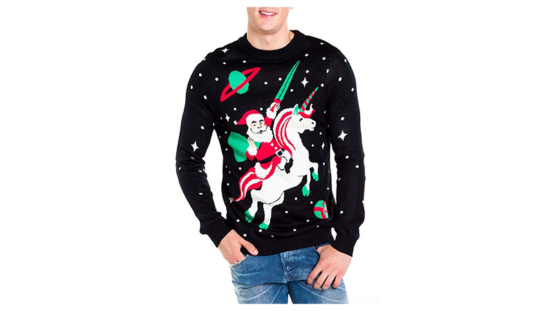 Men's Santa Unicorn Christmas Sweater