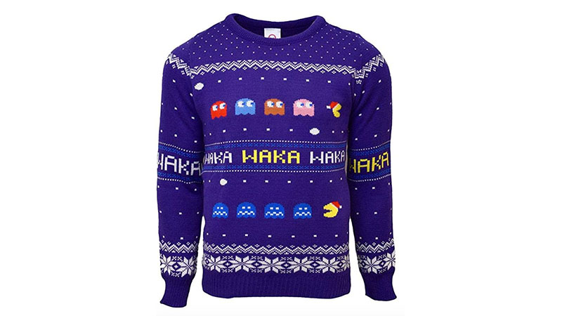 Numskull Unisex Official Pac Man Knitted Christmas Jumper