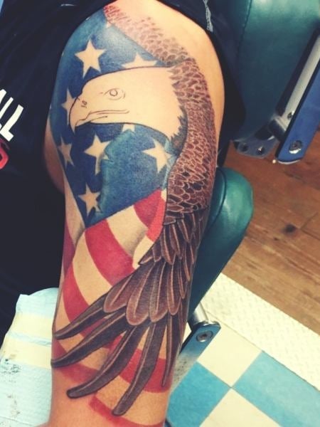 Patriotic American Flag Tattoo