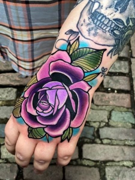 Purple Rose Tattoo