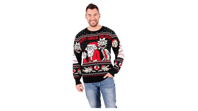 Rick And Morty Happy Human Holiday Christmas Sweater