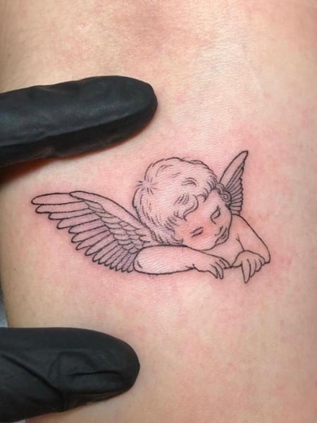 Small Angel Tattoo 