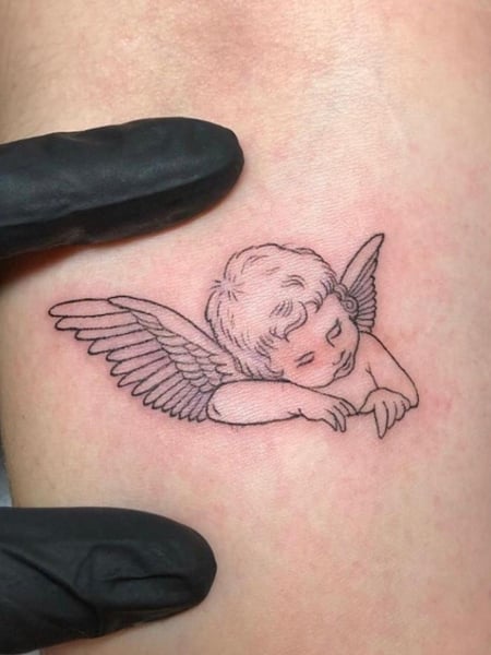 95 Awesome Angel Tattoos For Arm