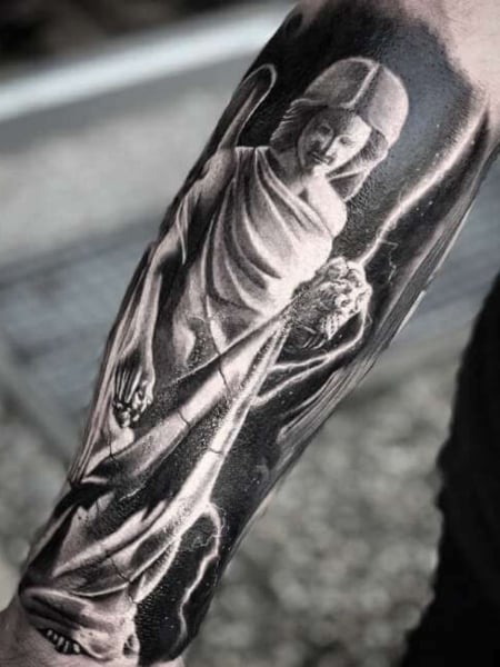 Angel Statue Tattoo