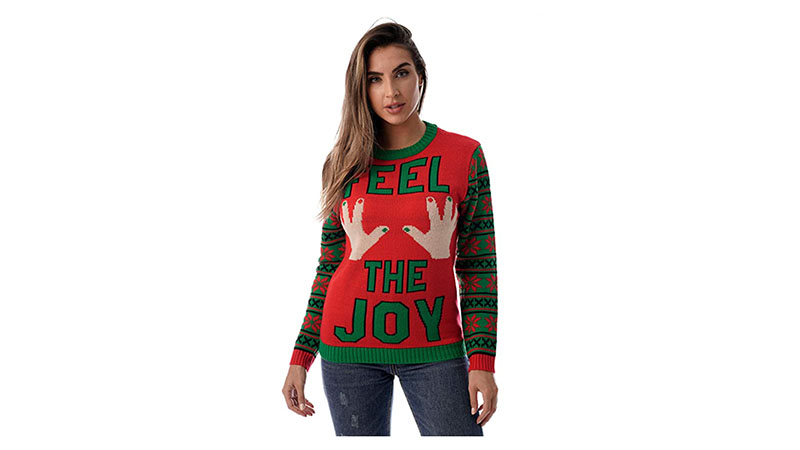 #followme Womens Ugly Christmas Sweater
