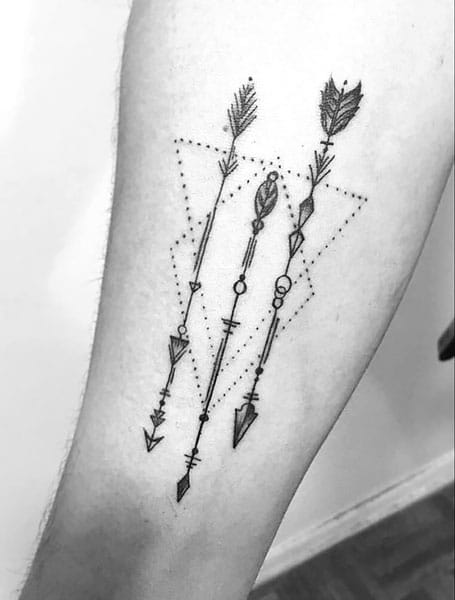 Geometric Arrow Tattoo